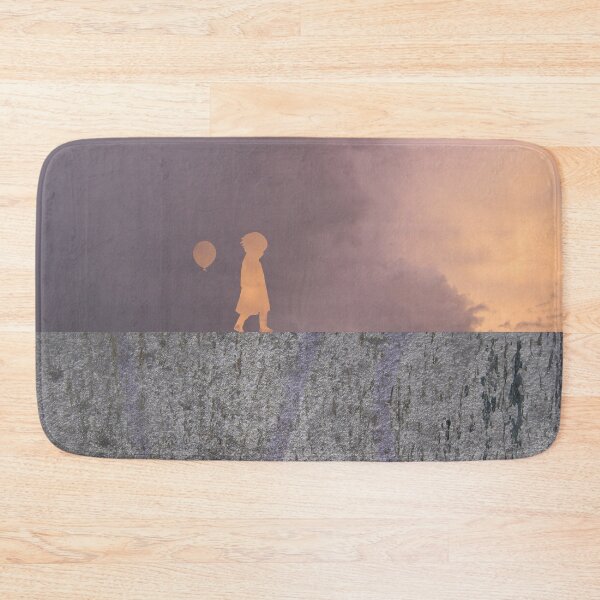 Item preview, Little Girl with Balloon Walking on a Wall at Sunset Surreal Collage designed and sold by Anna Lemos.