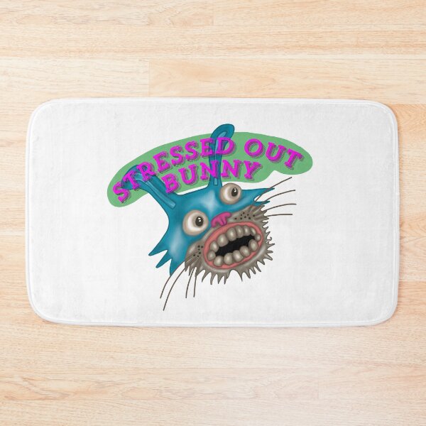 Item preview, Stressed Out Bunny Green Pink designed and sold by wildjellybeans.