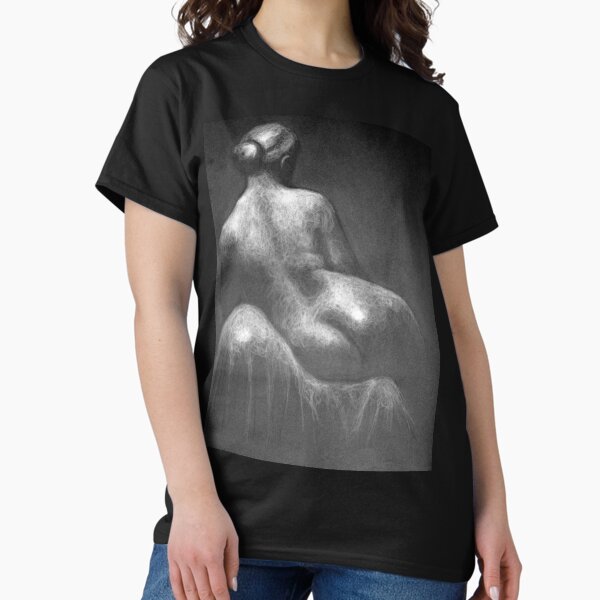 Female Back drawing by Adelaide Artist Avril Thomas Classic T-Shirt