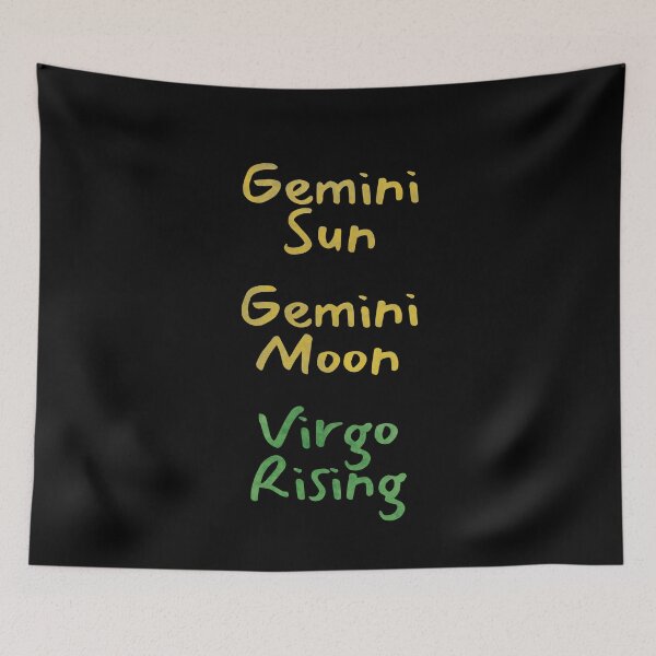 Item preview, Gemini Sun Gemini Moon Virgo Rising Text designed and sold by leomooncreates.