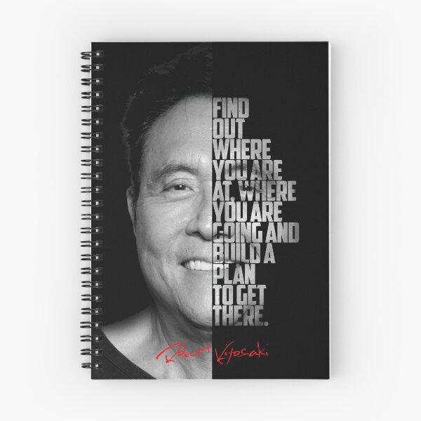 Item preview, Black and white Robert Kiyosaki Rich Dad Poor Dad quote. designed and sold by Enea Kelo.