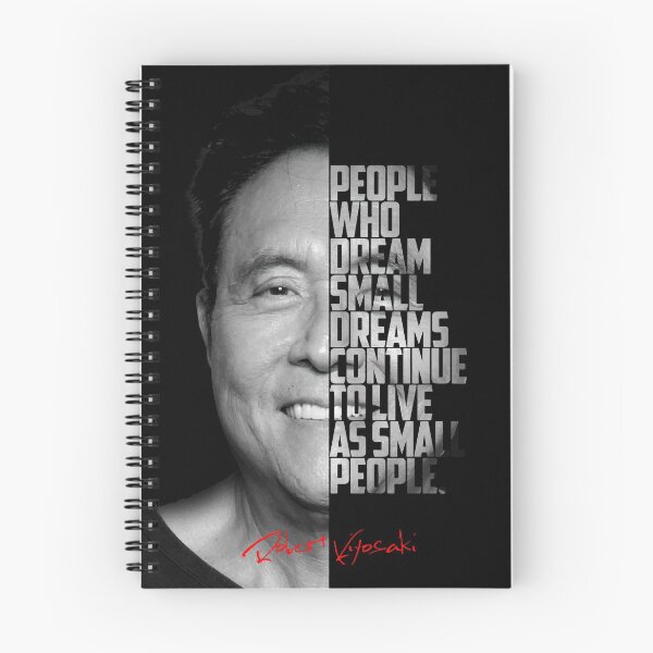 Item preview, Black and white Robert Kiyosaki Rich Dad Poor Dad quote. designed and sold by Enea Kelo.