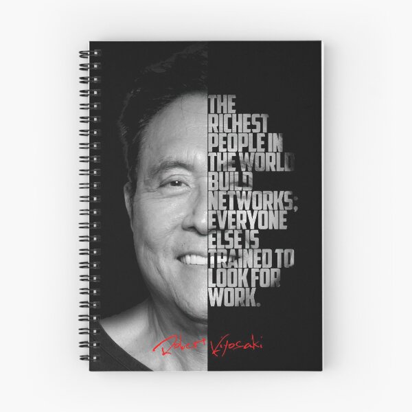 Item preview, Black and white Robert Kiyosaki Rich Dad Poor Dad quote. designed and sold by Enea Kelo.
