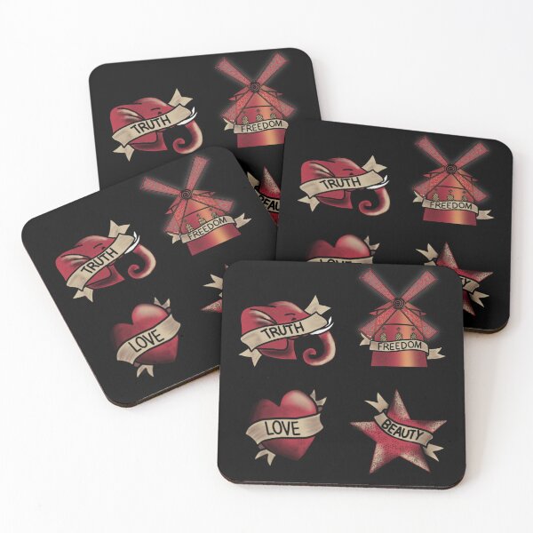 Item preview, Moulin Rouge Freedom Beauty Truth Love designed and sold by RedWindmillShop.