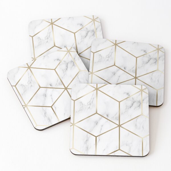 Item preview, Gold cubes on marble designed and sold by KammyArt.