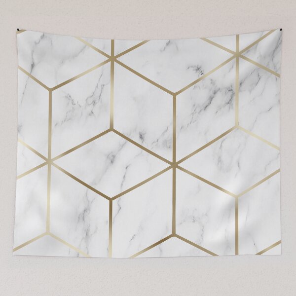 Item preview, Gold cubes on marble designed and sold by KammyArt.