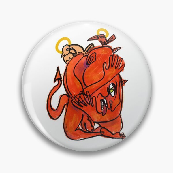 Item preview, Dancing devil and holy birds designed and sold by Alessandra Dell’Anna Peccarisi.