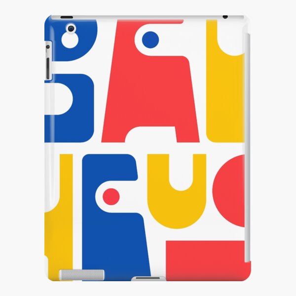 Bauhaus Letters Blue Red Yellow #7 iPad Snap Case