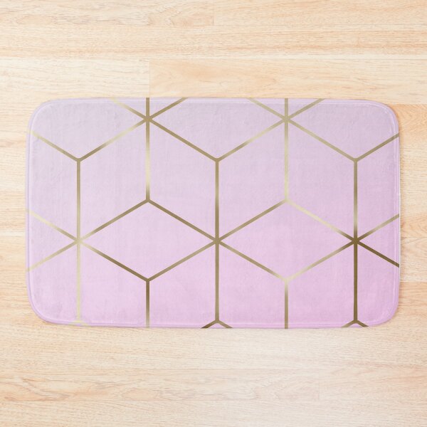 Item preview, Gold cubes on pink designed and sold by KammyArt.