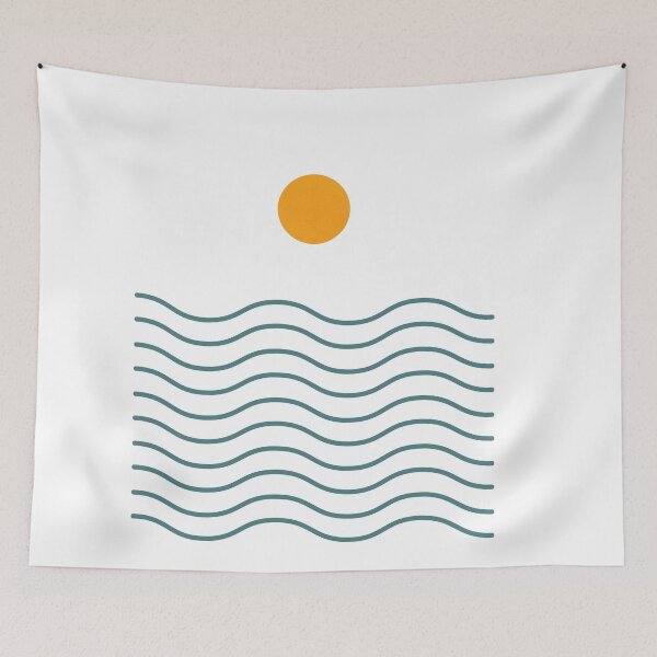 Item preview, abstract sea sun designed and sold by Peaceful Life Co.