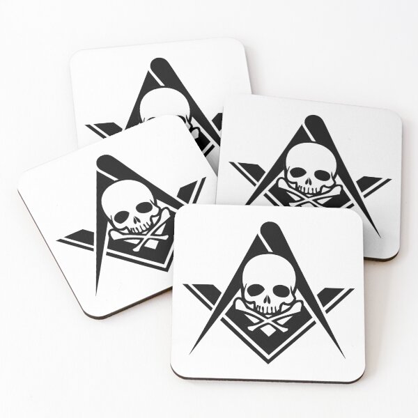 Item preview, Freemason Skull and Crossbones Square and Compasses Transparent Background designed and sold by AndrewCotten.