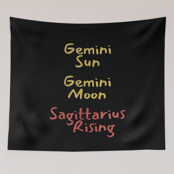 Item preview, Gemini Sun Gemini Moon Sagittarius Rising Text designed and sold by leomooncreates.