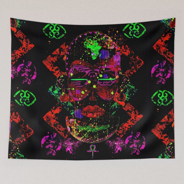 Item preview,  Zulu Woman Warrior Blacklight Glow in the dark Pattern designed and sold by CodyNorris.
