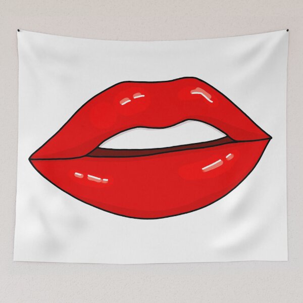 Item preview, Kissing Red Lips Cartoon designed and sold by doomdelion.