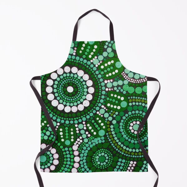Item preview, Australian Aboriginal Art Green Pattern Family Gathering designed and sold by GhostGumDesigns.