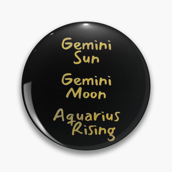 Item preview, Gemini Sun Gemini Moon Aquarius Rising Text designed and sold by leomooncreates.