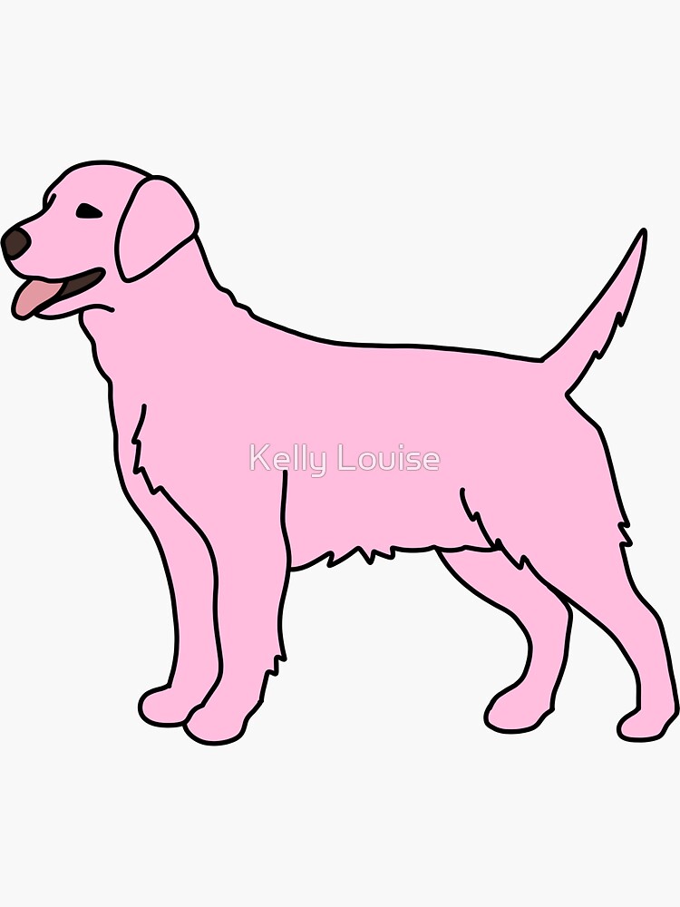 "Light Pink Dog" Sticker for Sale by kellylouisev Redbubble