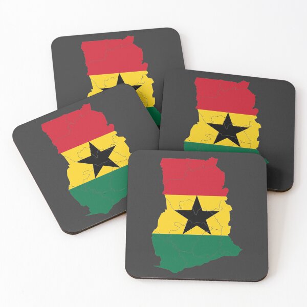 Artikelvorschau, Ghana-Flaggenkarte mit Regionen entworfen und verkauft von Alo.