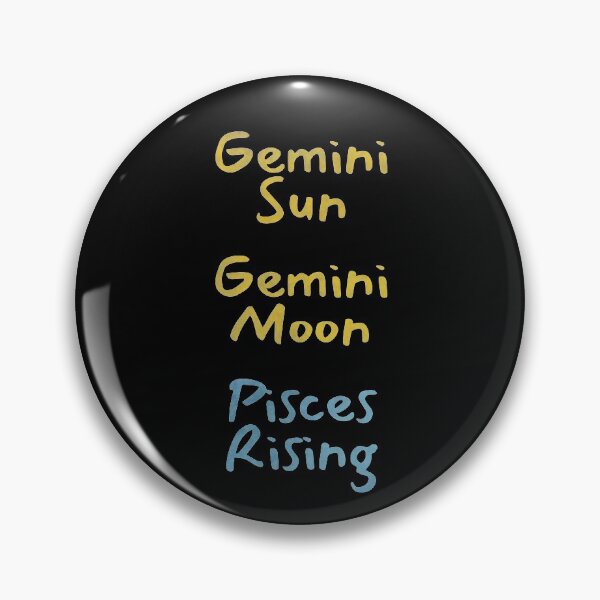 Item preview, Gemini Sun Gemini Moon Pisces Rising Text designed and sold by leomooncreates.