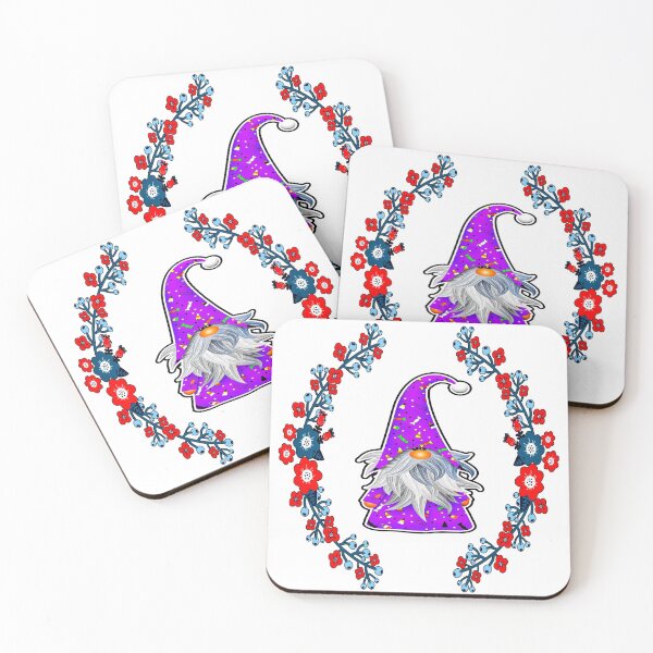Item preview, Beautiful and Cute Purple Elf with Beard and Flowers designed and sold by Shekevara.