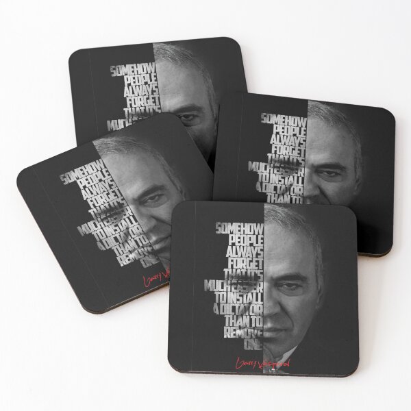Item preview, Black and white Garry Kasparov quote. designed and sold by Enea Kelo.