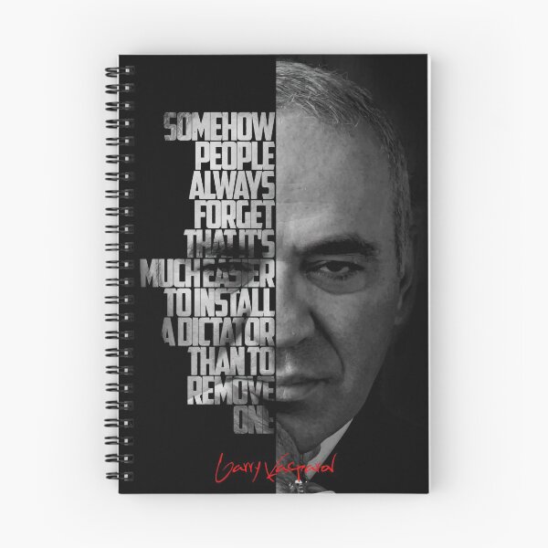 Item preview, Black and white Garry Kasparov quote. designed and sold by Enea Kelo.