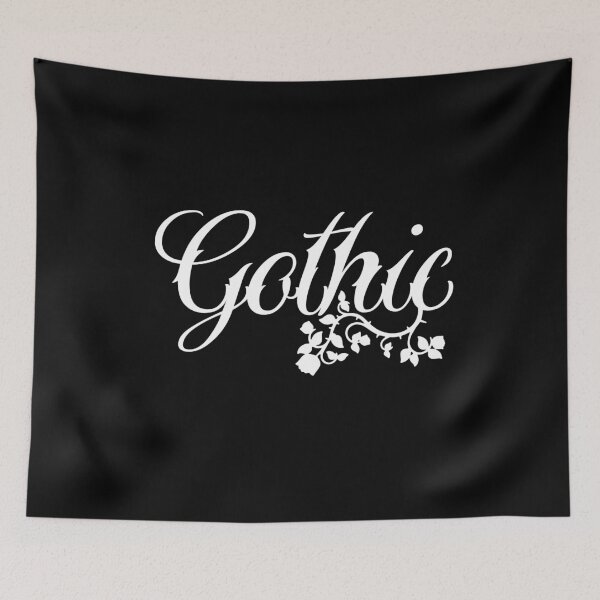 Item preview, Gothic in aesthetic script with rose designed and sold by PaulS34.