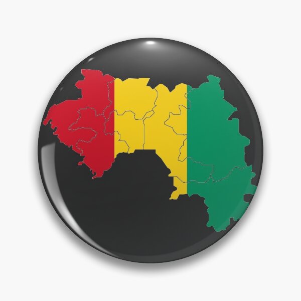 Item preview, Guinea Flag Map with regions designed and sold by Alo.