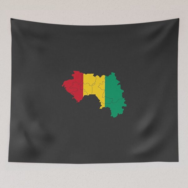 Item preview, Guinea Flag Map with regions designed and sold by Alo.