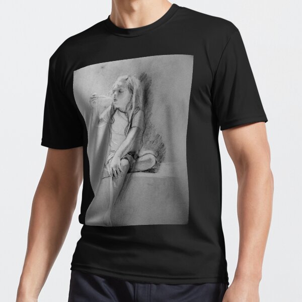 The Feather - Drawing by Avril Thomas - Adelaide Artist Active T-Shirt
