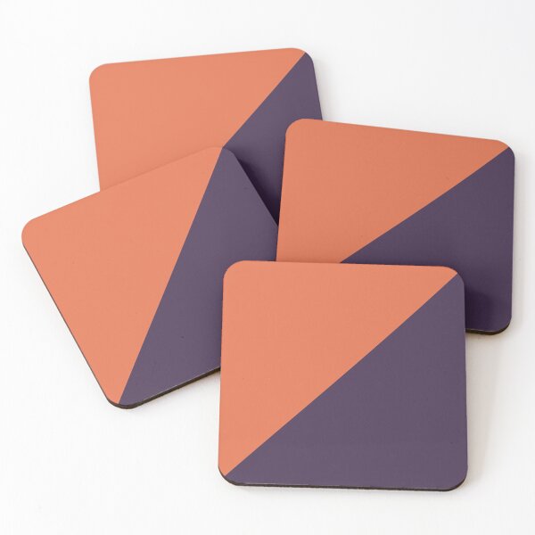 Item preview, minimalist color block diagonal orange and purple halloween designed and sold by neopop.