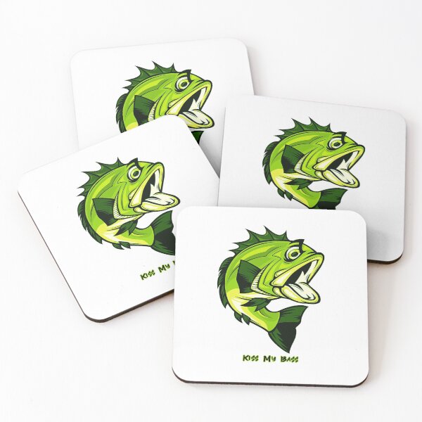 Item preview, Kiss My Bass - Green Largemouth Bass designed and sold by Kaos Urbanwear.