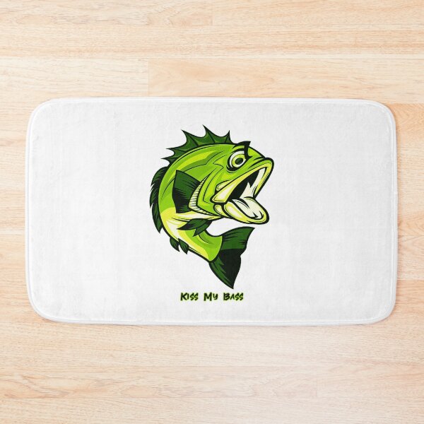Item preview, Kiss My Bass - Green Largemouth Bass designed and sold by Kaos Urbanwear.