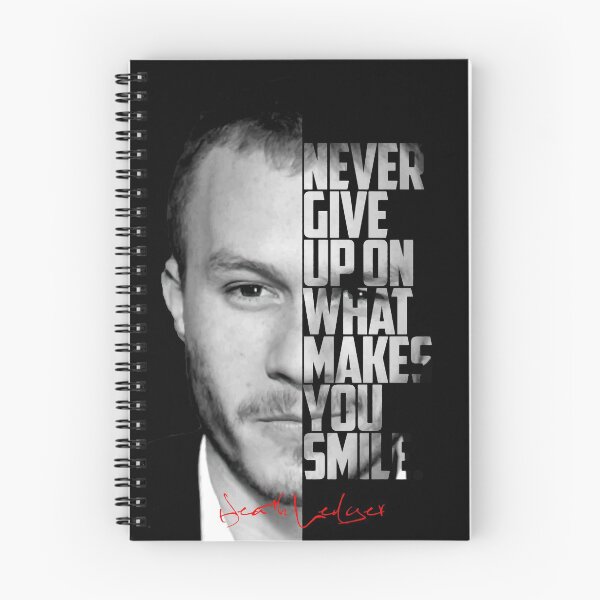 Item preview, Black and white Heath Ledger inspirational quotes, designed and sold by Enea Kelo.