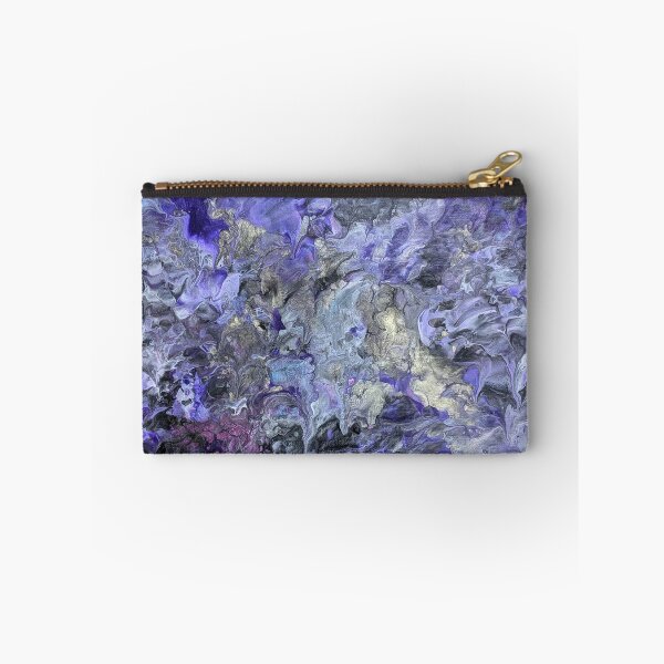 Item preview, Silver Purple Abstract Waves Acrylic Art designed and sold by snowpinecone.
