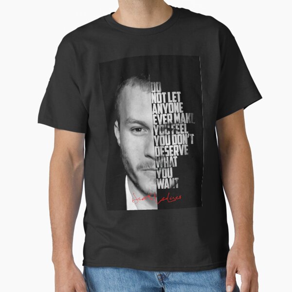 Item preview, Black and white Heath Ledger inspirational quotes, designed and sold by The Wise Fortress.