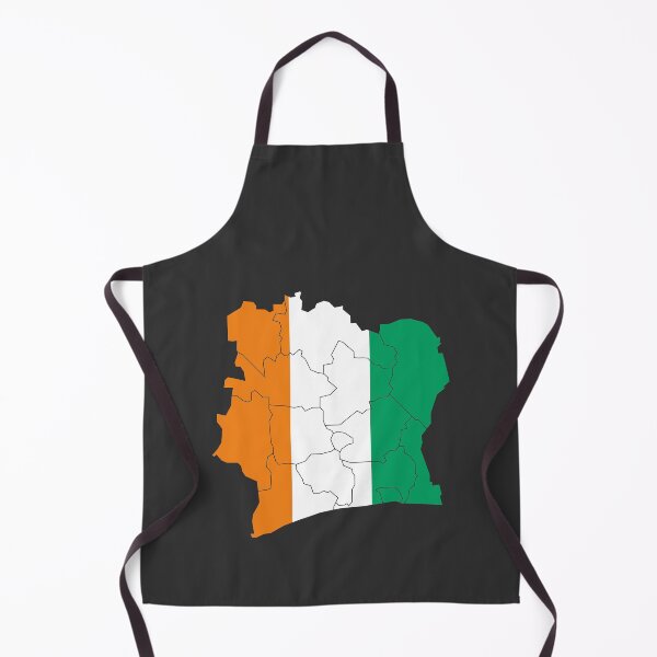 Item preview, Ivory Coast Flag Map with regions designed and sold by Alo.