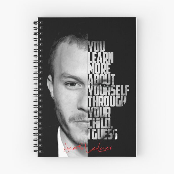 Item preview, Black and white Heath Ledger inspirational quotes, designed and sold by Enea Kelo.