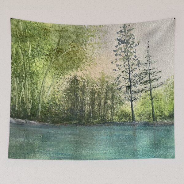Item preview, Peace and tranquil lake designed and sold by Diane Hunter Art.