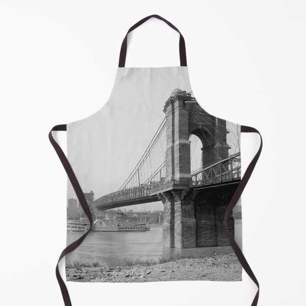 Item preview, The Roebling Suspension Bridge and Paddle Steamer - Cincinnati - Circa 1907 designed and sold by warishellstore.