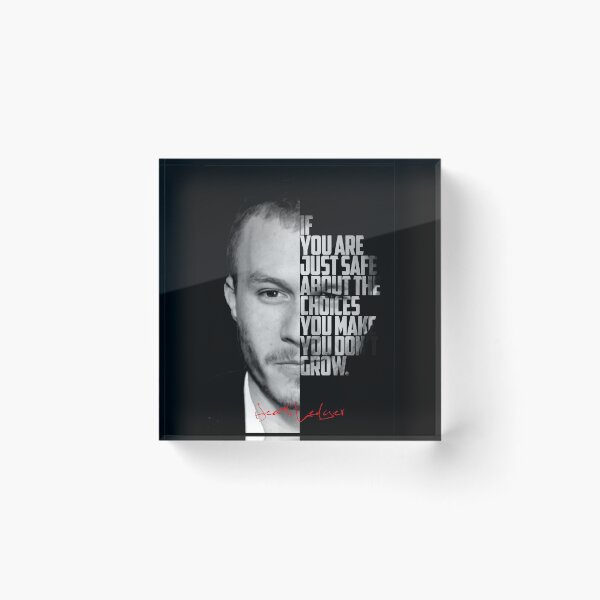 Item preview, Black and white Heath Ledger inspirational quotes, designed and sold by Enea Kelo.