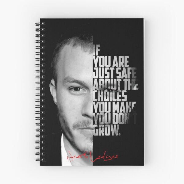 Item preview, Black and white Heath Ledger inspirational quotes, designed and sold by Enea Kelo.