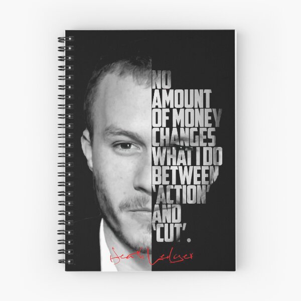 Item preview, Black and white Heath Ledger inspirational quotes, designed and sold by Enea Kelo.