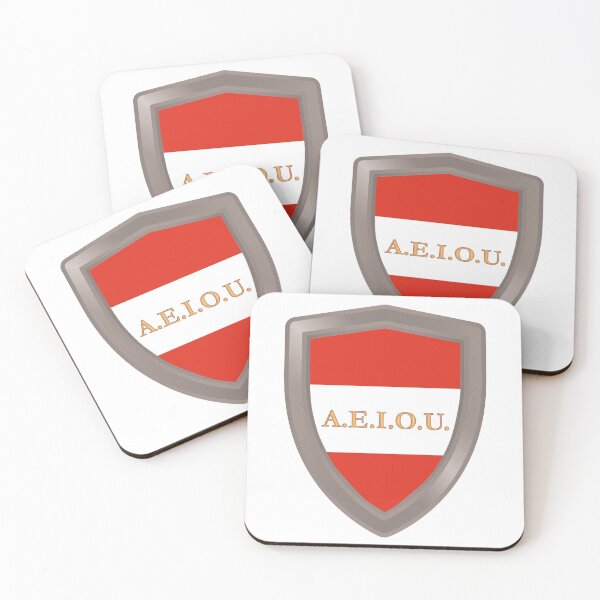 Item preview, A.E.I.O.U. Shield - Austrian motto used by the Habsburgs - Europa Universalis IV designed and sold by Vela Barrera.