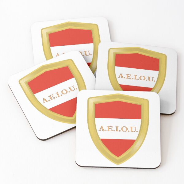 Item preview, A.E.I.O.U. Gold Shield - Austrian motto used by the Habsburgs - Europa Universalis IV designed and sold by Vela Barrera.