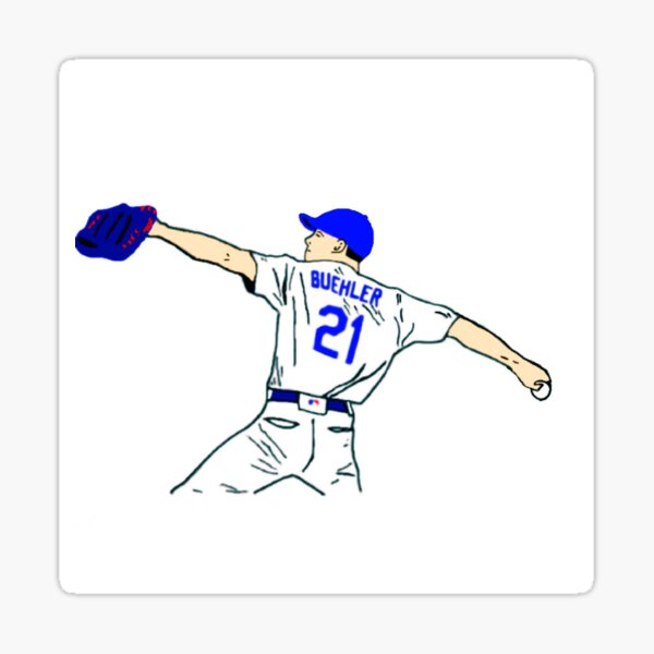 Walker Buehler Baseball Edit Dodgers - Walker Buehler - Sticker