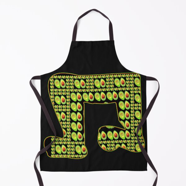 Item preview, Music notes full of avocados and their pits with geometrical shapes designed and sold by Ralek.