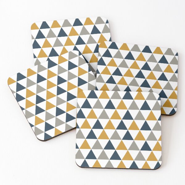 Item preview, Arrows: Minimalist Geometric Pattern in Dark Mustard, Navy Blue, Grey, and White designed and sold by kierkegaard.
