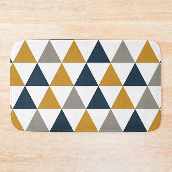 Item preview, Arrows: Minimalist Geometric Pattern in Dark Mustard, Navy Blue, Grey, and White designed and sold by kierkegaard.