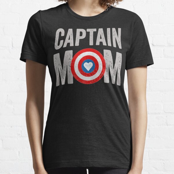 Womens Female Super Captain Mom Superhero Essential T-Shirt